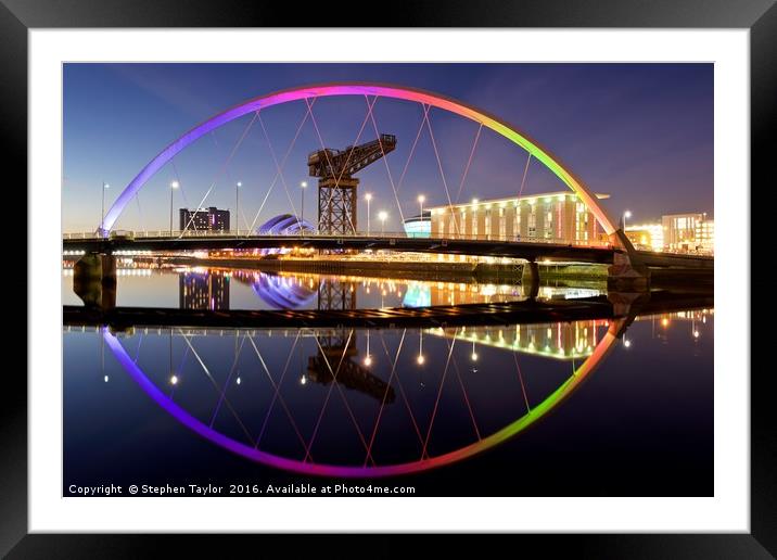 The Clyde Arc Framed Mounted Print by Stephen Taylor