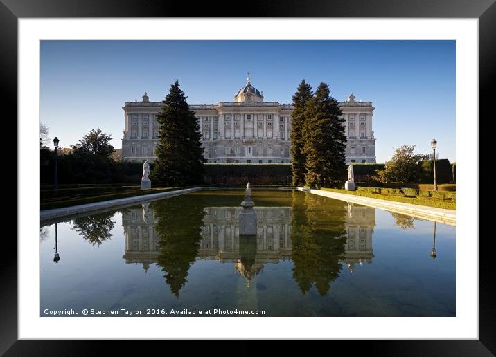The Royal Palace of Madrid Framed Mounted Print by Stephen Taylor