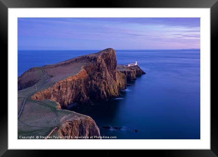 Neist Point Lighthouse Framed Mounted Print by Stephen Taylor