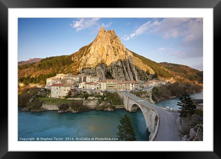 Sisteron Framed Mounted Print by Stephen Taylor