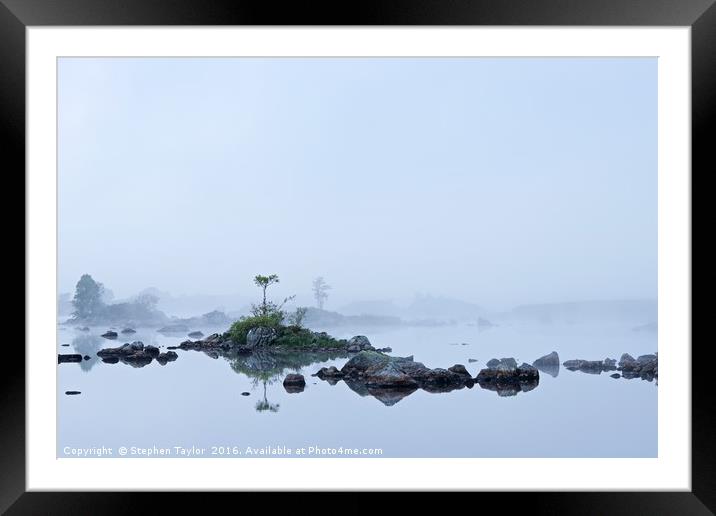 Misty Dawn Framed Mounted Print by Stephen Taylor