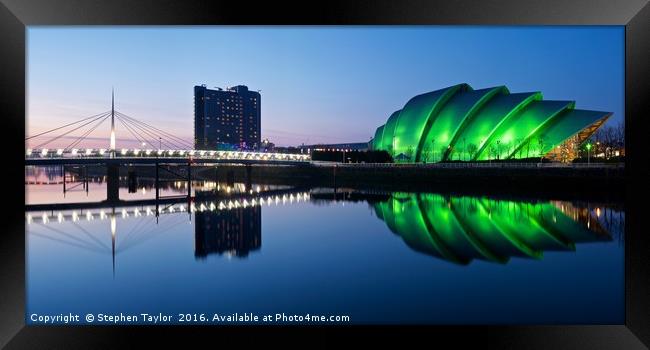 Glasgow Riverside Framed Print by Stephen Taylor