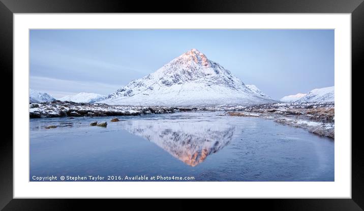 Winter in Glencoe Framed Mounted Print by Stephen Taylor