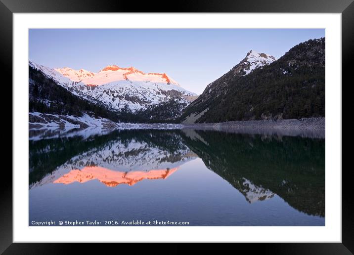 Le Reserve nature de Neouvielle Framed Mounted Print by Stephen Taylor