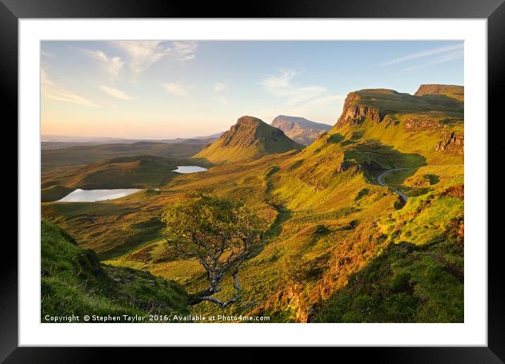 The Trotternish Ridge Framed Mounted Print by Stephen Taylor