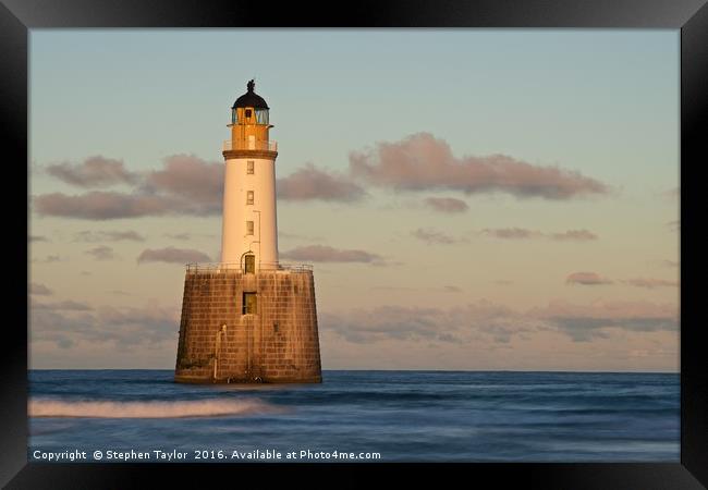 Golden light at Rattray Head Framed Print by Stephen Taylor