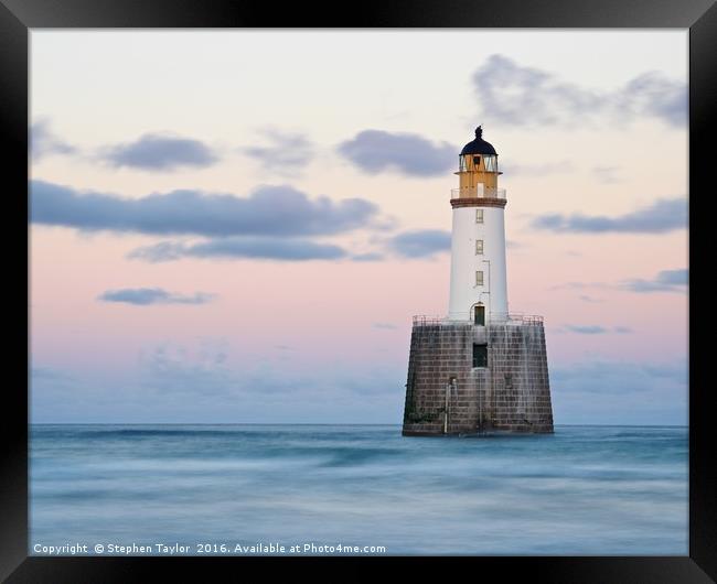 Twilight begins at Rattray Head Framed Print by Stephen Taylor