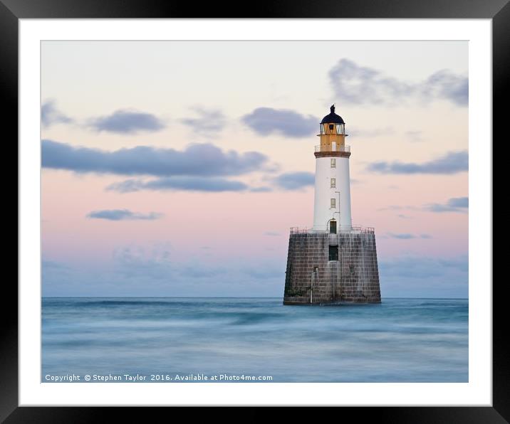 Twilight begins at Rattray Head Framed Mounted Print by Stephen Taylor