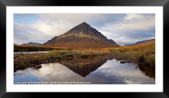 Autumn at Stob Dearg Framed Mounted Print by Stephen Taylor