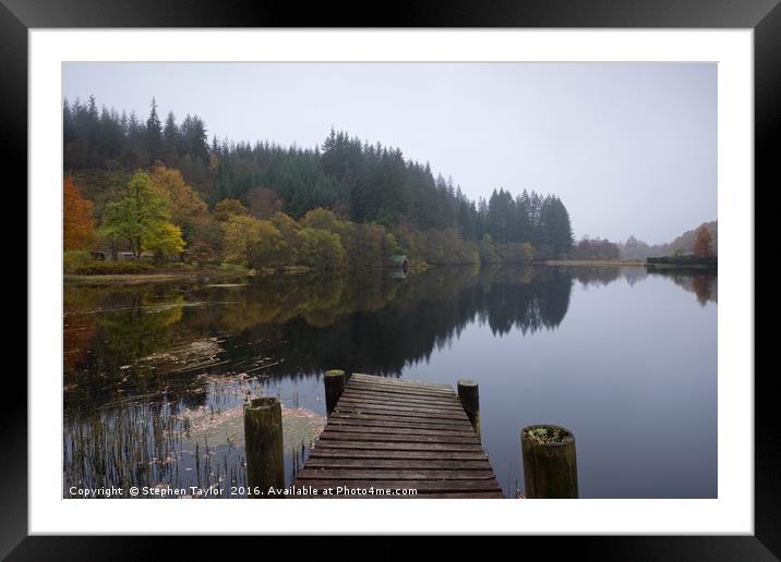 The Boat House at Loch Ard Framed Mounted Print by Stephen Taylor