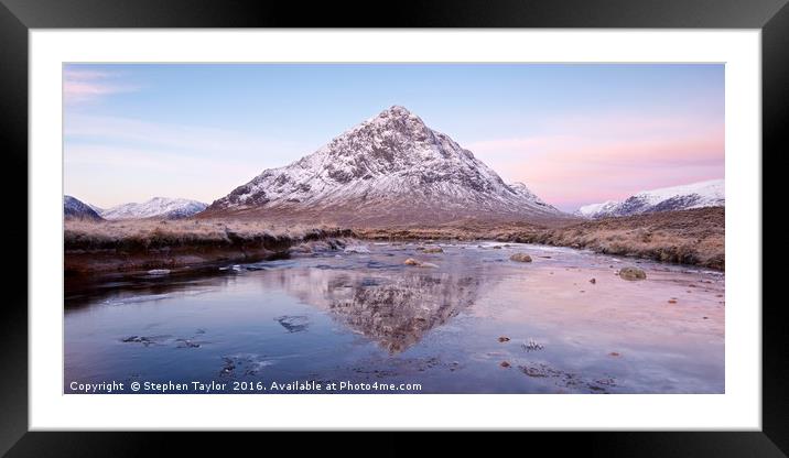 Dawn in Glencoe Framed Mounted Print by Stephen Taylor