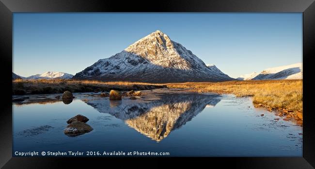 Stob Dearg Reflections Framed Print by Stephen Taylor