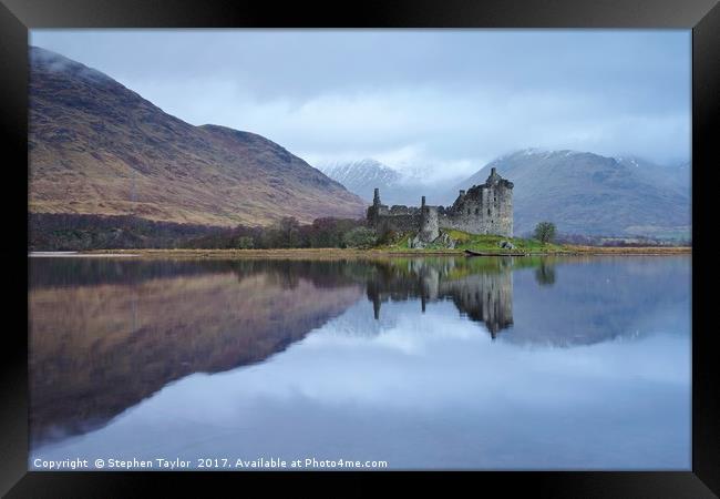 A Dreich Winter morning at Loch Awe Framed Print by Stephen Taylor