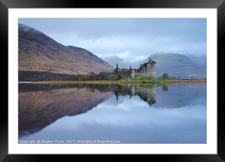 A Dreich Winter morning at Loch Awe Framed Mounted Print by Stephen Taylor