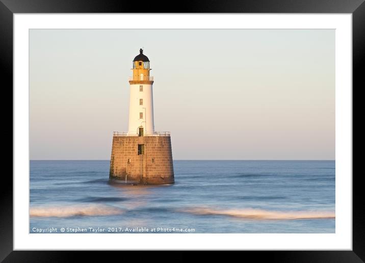 Seawaves breaking at Rattray head Framed Mounted Print by Stephen Taylor