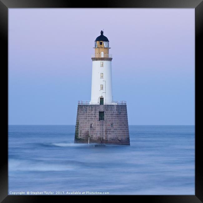The last of the twilight colours at Rattray Head Framed Print by Stephen Taylor