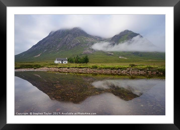 Mist at Lagangarbh Framed Mounted Print by Stephen Taylor