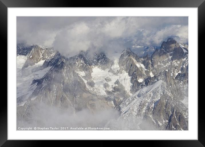 Aiguille du Midi Framed Mounted Print by Stephen Taylor