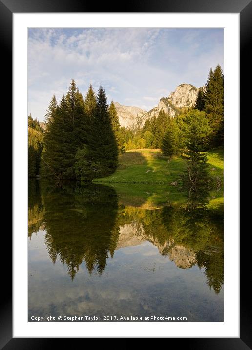 Lac de Fontaine Framed Mounted Print by Stephen Taylor