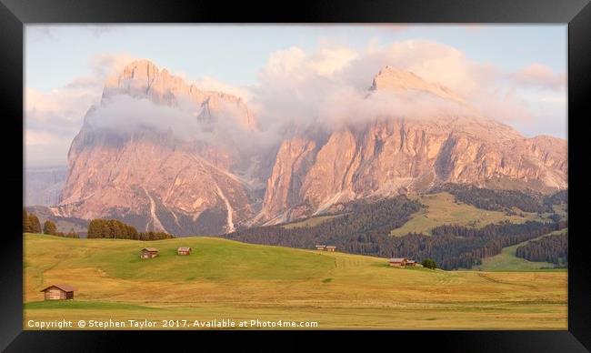 Alpe di Siusi Framed Print by Stephen Taylor