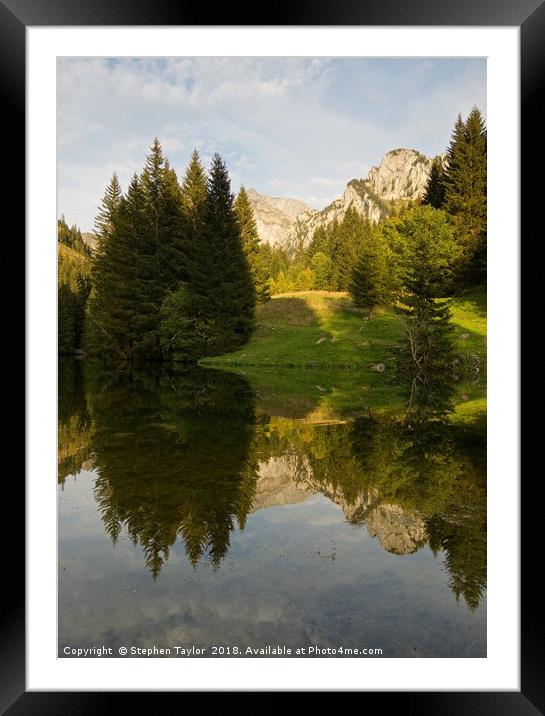 Lac de Fontaine Framed Mounted Print by Stephen Taylor