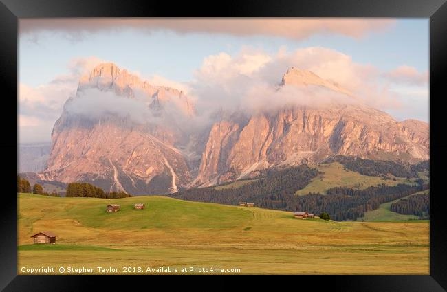 Alpe di Siusi Framed Print by Stephen Taylor
