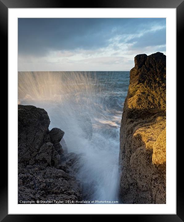 The Wild Sea Framed Mounted Print by Stephen Taylor