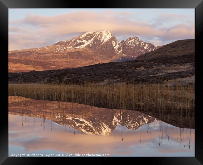 Loch Cill Chriosd Framed Print by Stephen Taylor