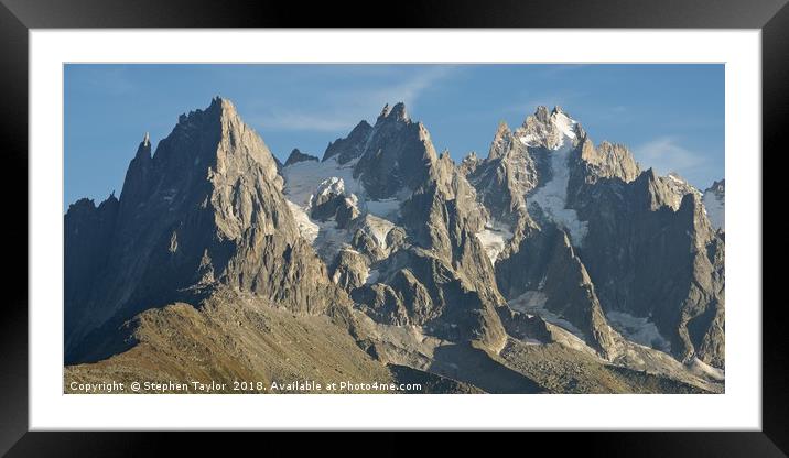 Aiguille du Grepon  Framed Mounted Print by Stephen Taylor