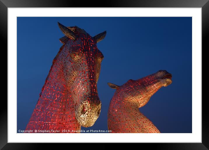 Red Kelpies Framed Mounted Print by Stephen Taylor