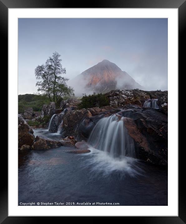 The Famous Falls in Glencoe Framed Mounted Print by Stephen Taylor