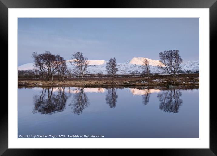 Loch Ba Framed Mounted Print by Stephen Taylor