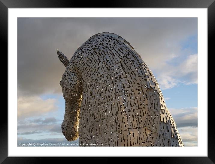 The Kelpies Framed Mounted Print by Stephen Taylor