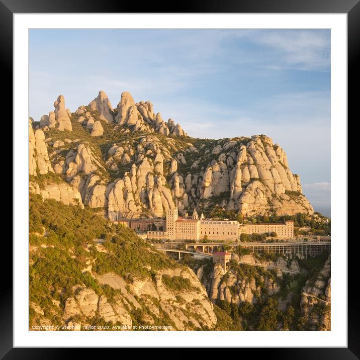 Montserrat Monastery Framed Mounted Print by Stephen Taylor