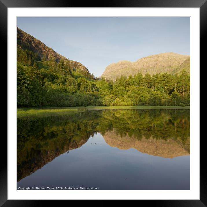 The Torren Lochan Framed Mounted Print by Stephen Taylor