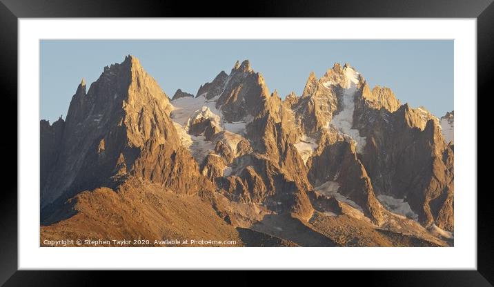 Aiguille du Grepon Framed Mounted Print by Stephen Taylor
