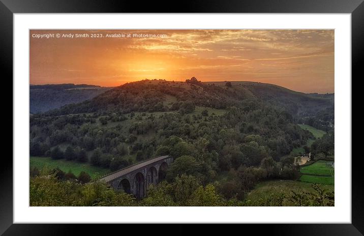 Dusk Descends on Monsal Head Framed Mounted Print by Andy Smith