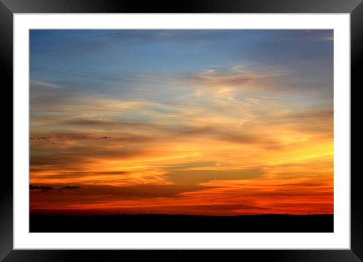 Wessenden Head Sunset Framed Mounted Print by Andy Smith