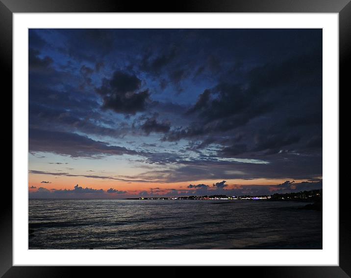 Paphos Sunset Framed Mounted Print by Andy Smith
