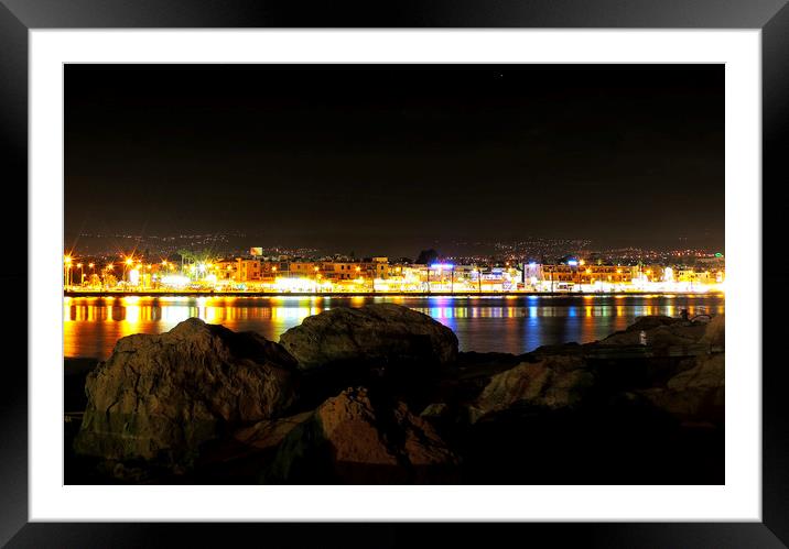 Paphos Promenade Framed Mounted Print by Andy Smith