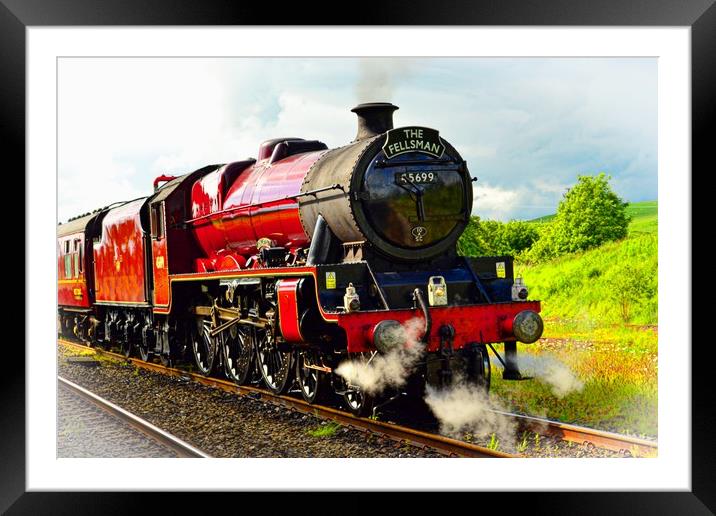  45699 Galatea heading 'The Fellsman' at Hellifiel Framed Mounted Print by Andy Smith