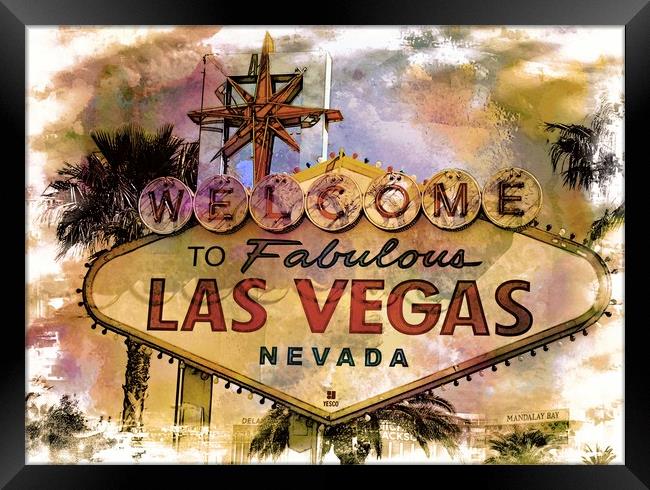           Welcome to Las Vegas Framed Print by Andy Smith