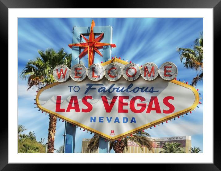           Welcome to Las Vegas Framed Mounted Print by Andy Smith