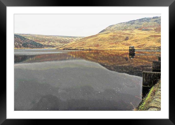 Yeoman Hey Reservoir           Framed Mounted Print by Andy Smith