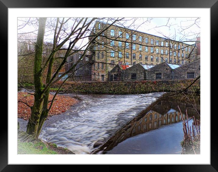           Woodend Mill Mossley Framed Mounted Print by Andy Smith