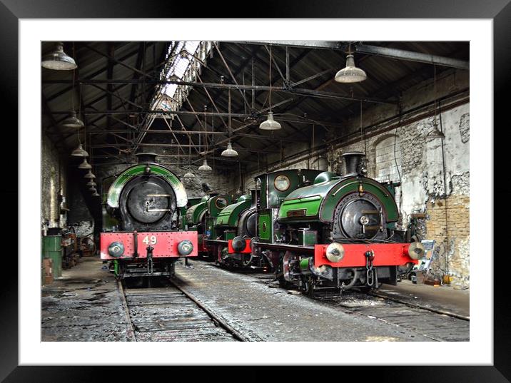 Majestic Steam Engine at Tanfield Railway Framed Mounted Print by Andy Smith