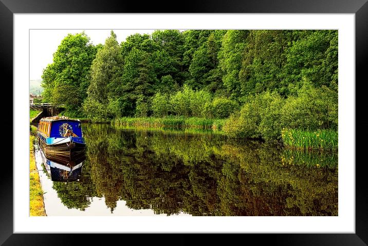 Summer on the canal           Framed Mounted Print by Andy Smith