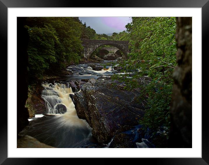invermoriston falls, scottish highlands Framed Mounted Print by Andy Smith