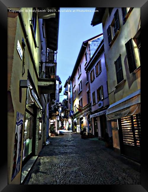 The Streets of Stresa           Framed Print by Andy Smith