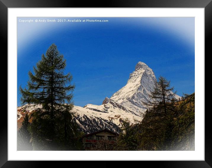 The Matterhorn           Framed Mounted Print by Andy Smith